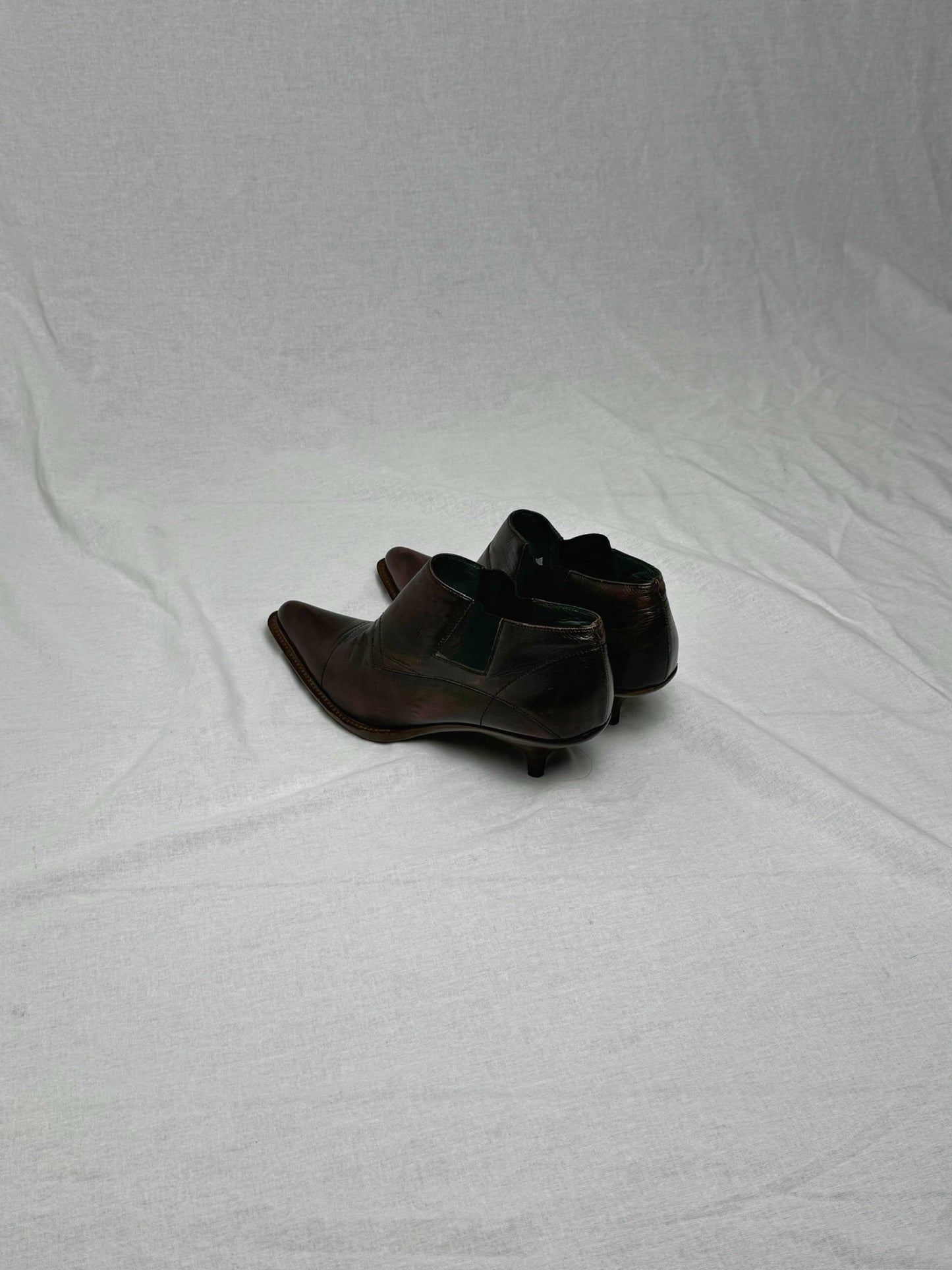 MIU MIU KITTEN HEEL CHELSEA BOOTS