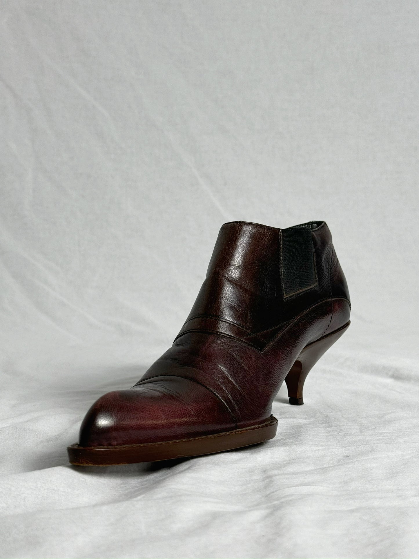 MIU MIU KITTEN HEEL CHELSEA BOOTS