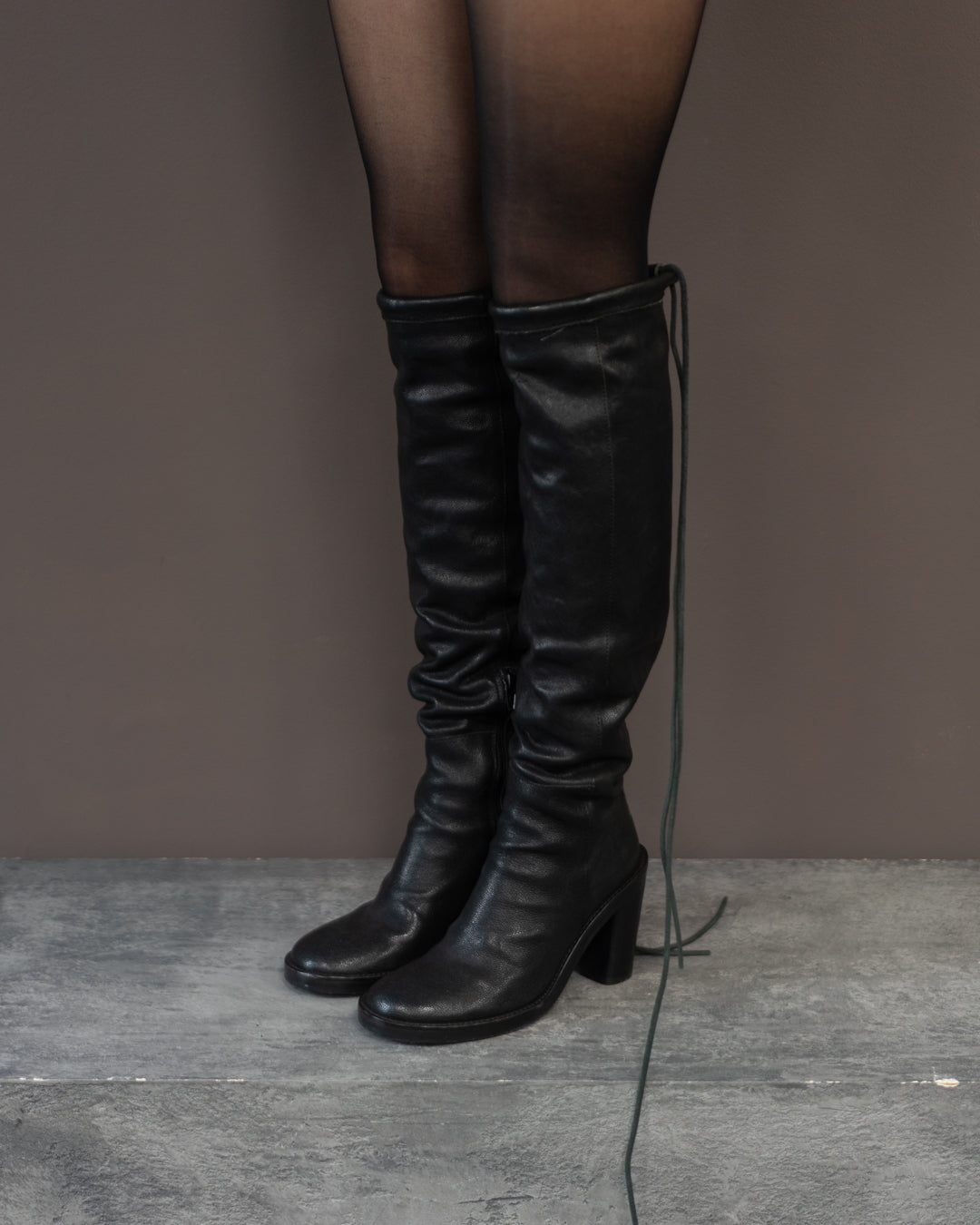 ANN DEMEULEMEESTER KNEE HIGH BOOTS (EU 36, FITS LIKE 37)