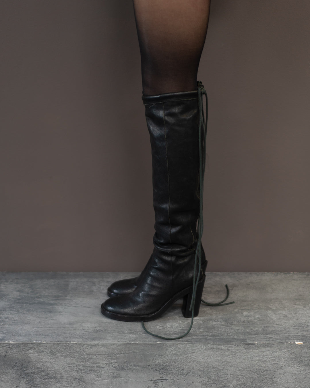ANN DEMEULEMEESTER KNEE HIGH BOOTS (EU 36, FITS LIKE 37)