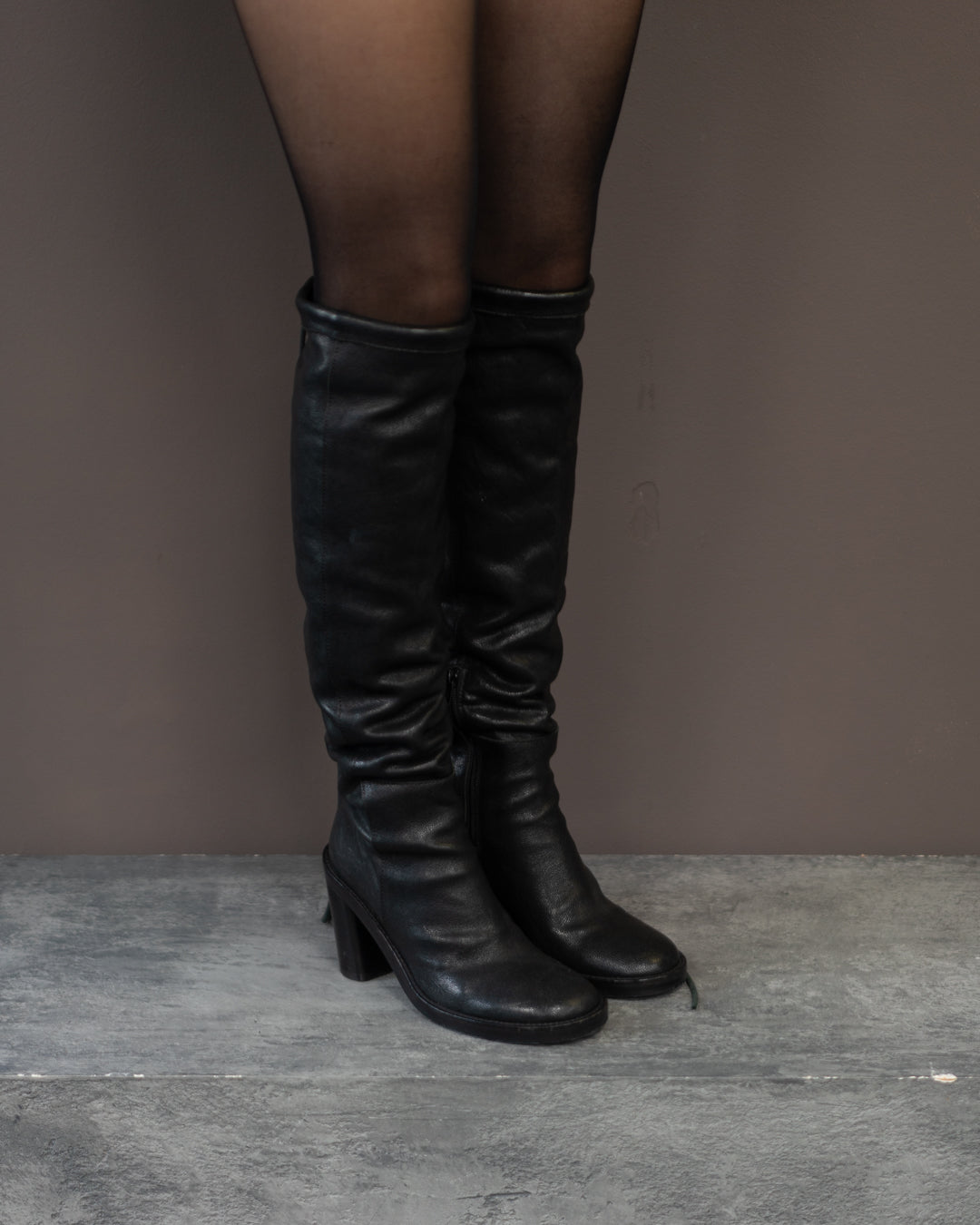 ANN DEMEULEMEESTER KNEE HIGH BOOTS (EU 36, FITS LIKE 37)