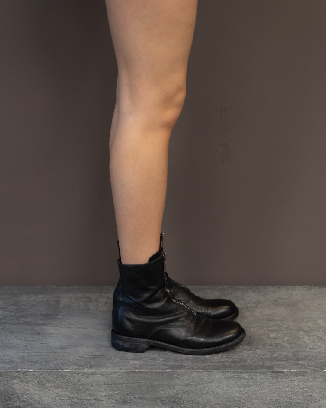 BLACK GUIDI ZIP UP BOOTS (EU 36)