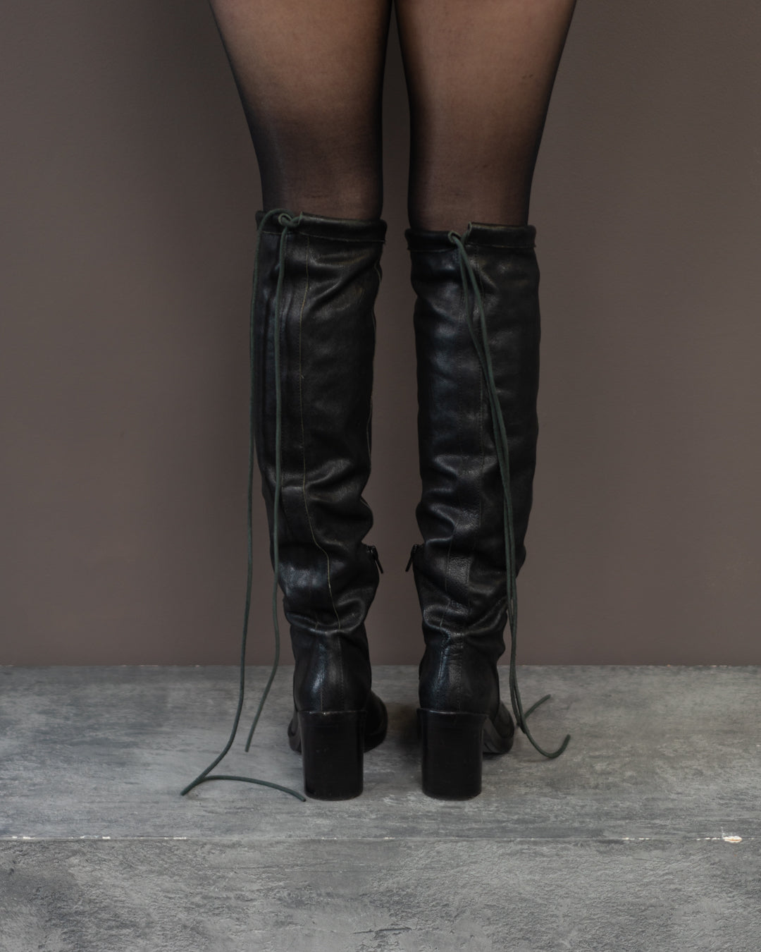 ANN DEMEULEMEESTER KNEE HIGH BOOTS (EU 36, FITS LIKE 37)