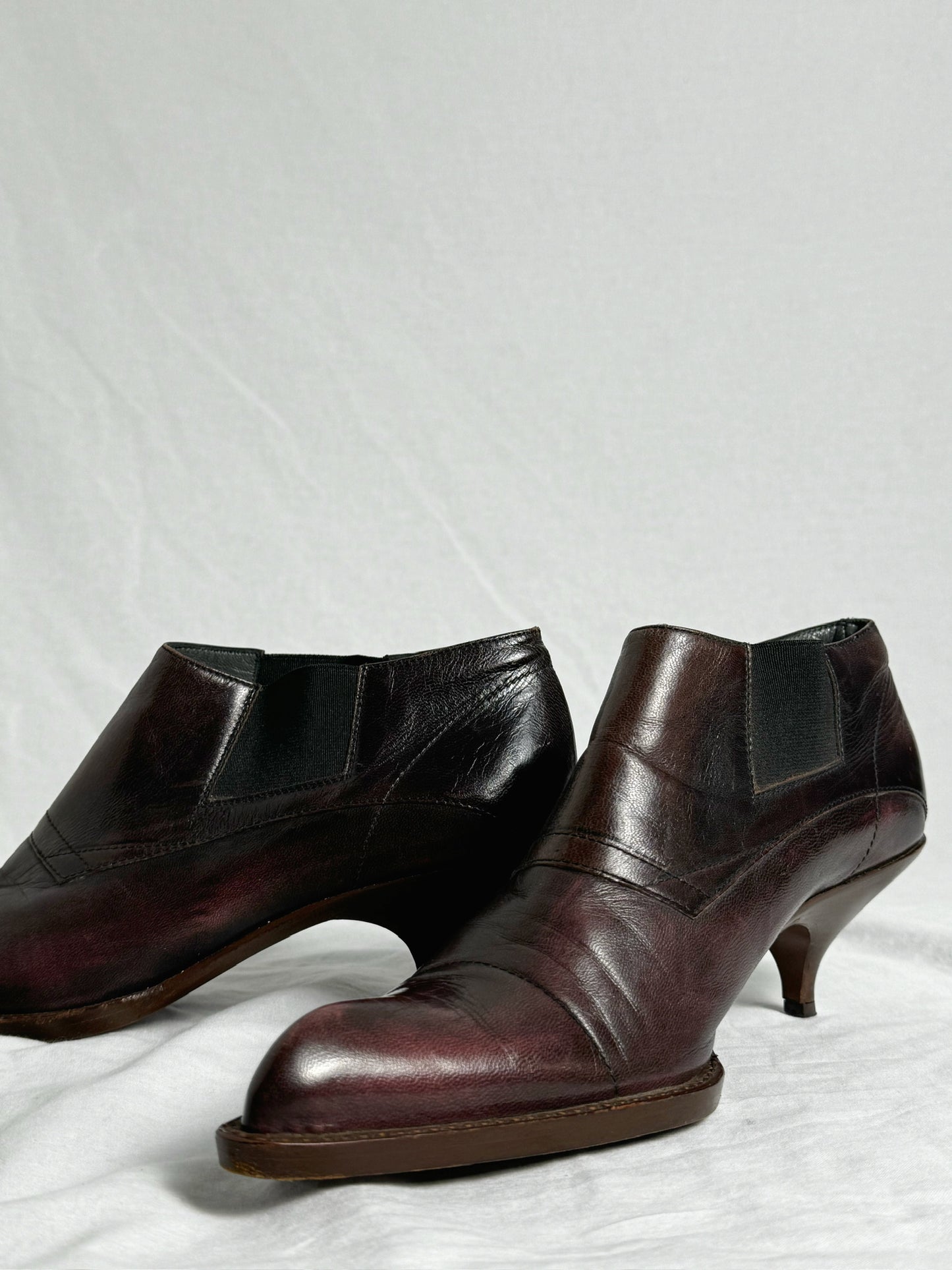 MIU MIU KITTEN HEEL CHELSEA BOOTS