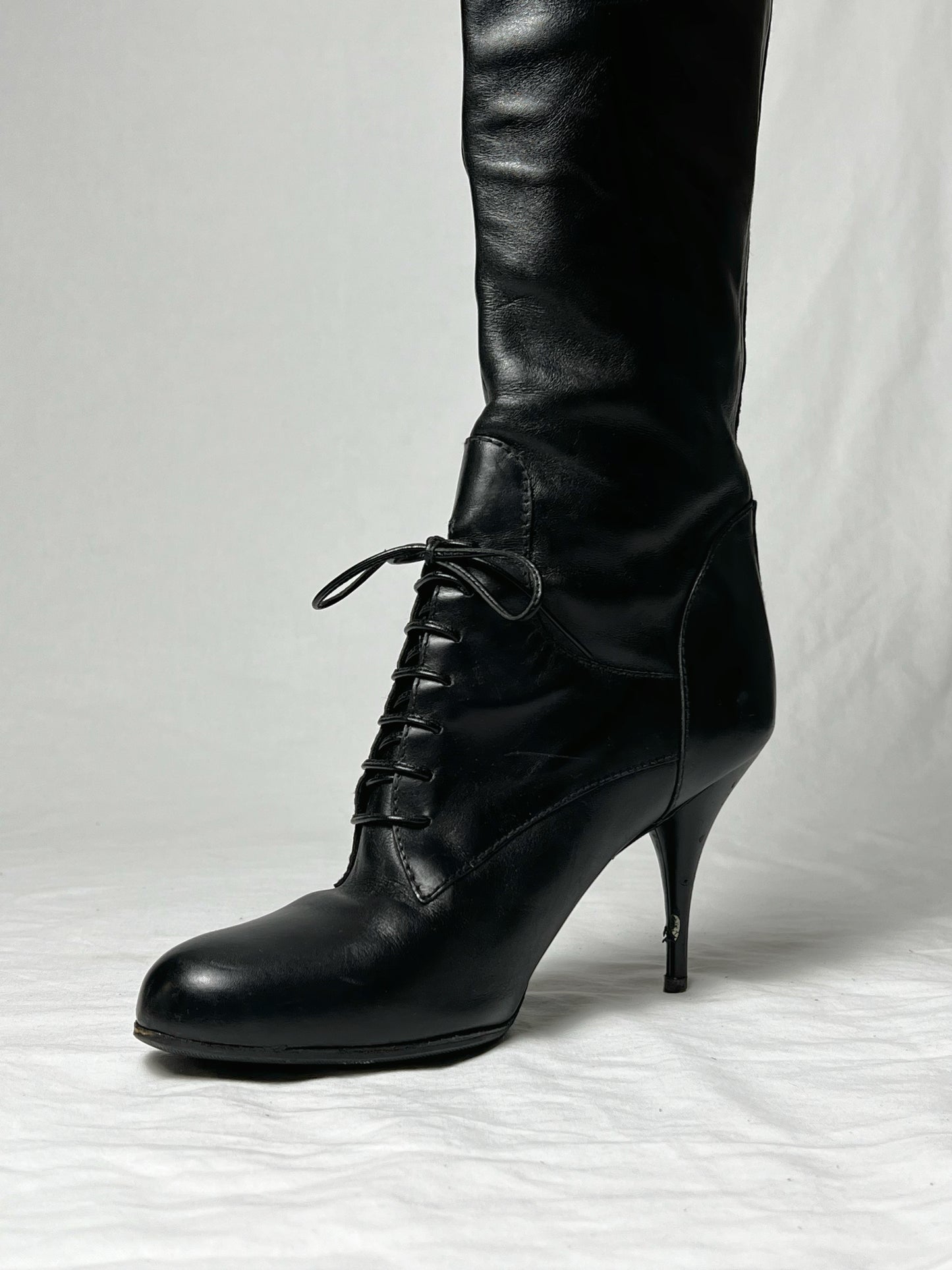 MIU MIU LACE UP BOOT