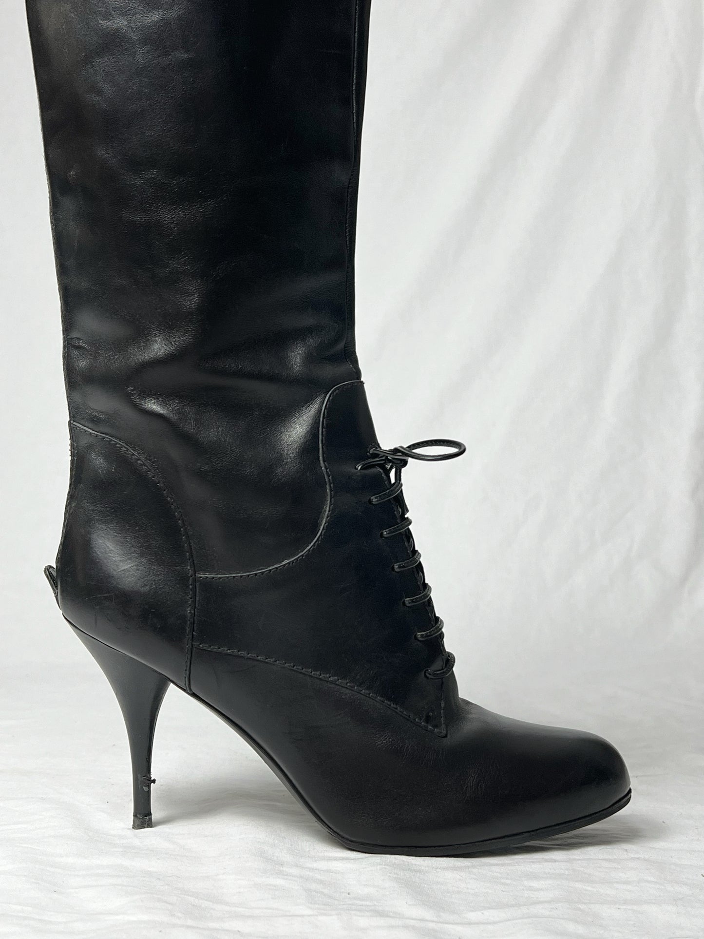 MIU MIU LACE UP BOOT