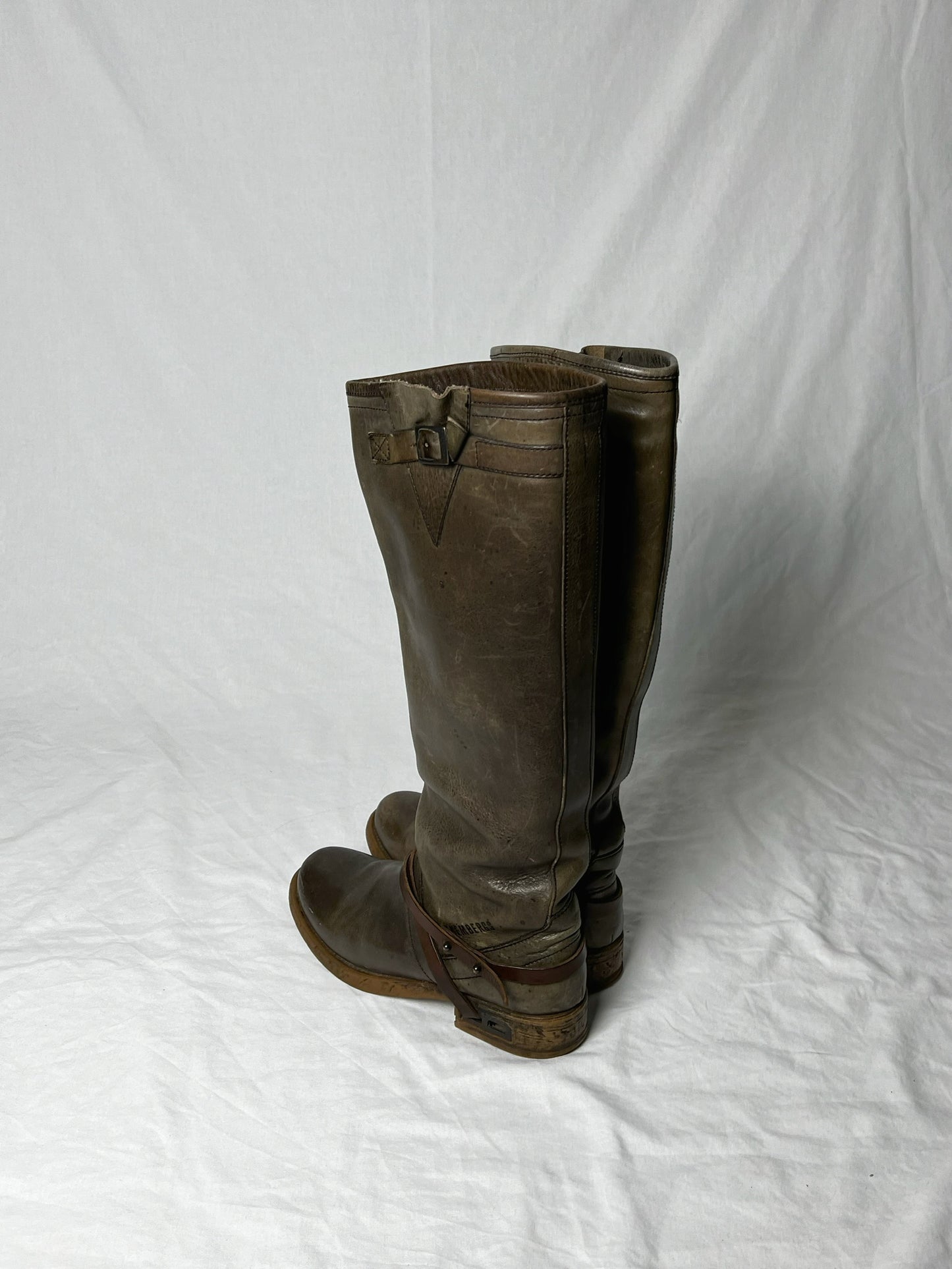 DIRK BIKKEMBERGS KNEE HIGH BUCKLE BOOTS