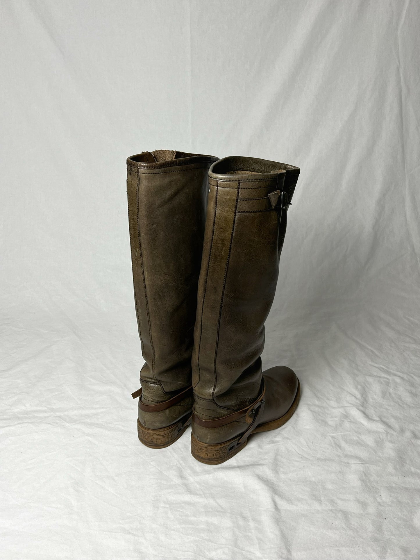 DIRK BIKKEMBERGS KNEE HIGH BUCKLE BOOTS
