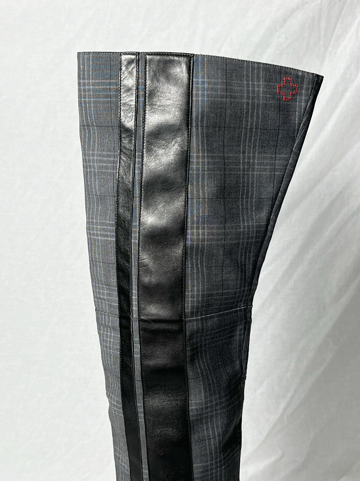 AF VANDEVORST CHECK KNEE HIGH BOOTS