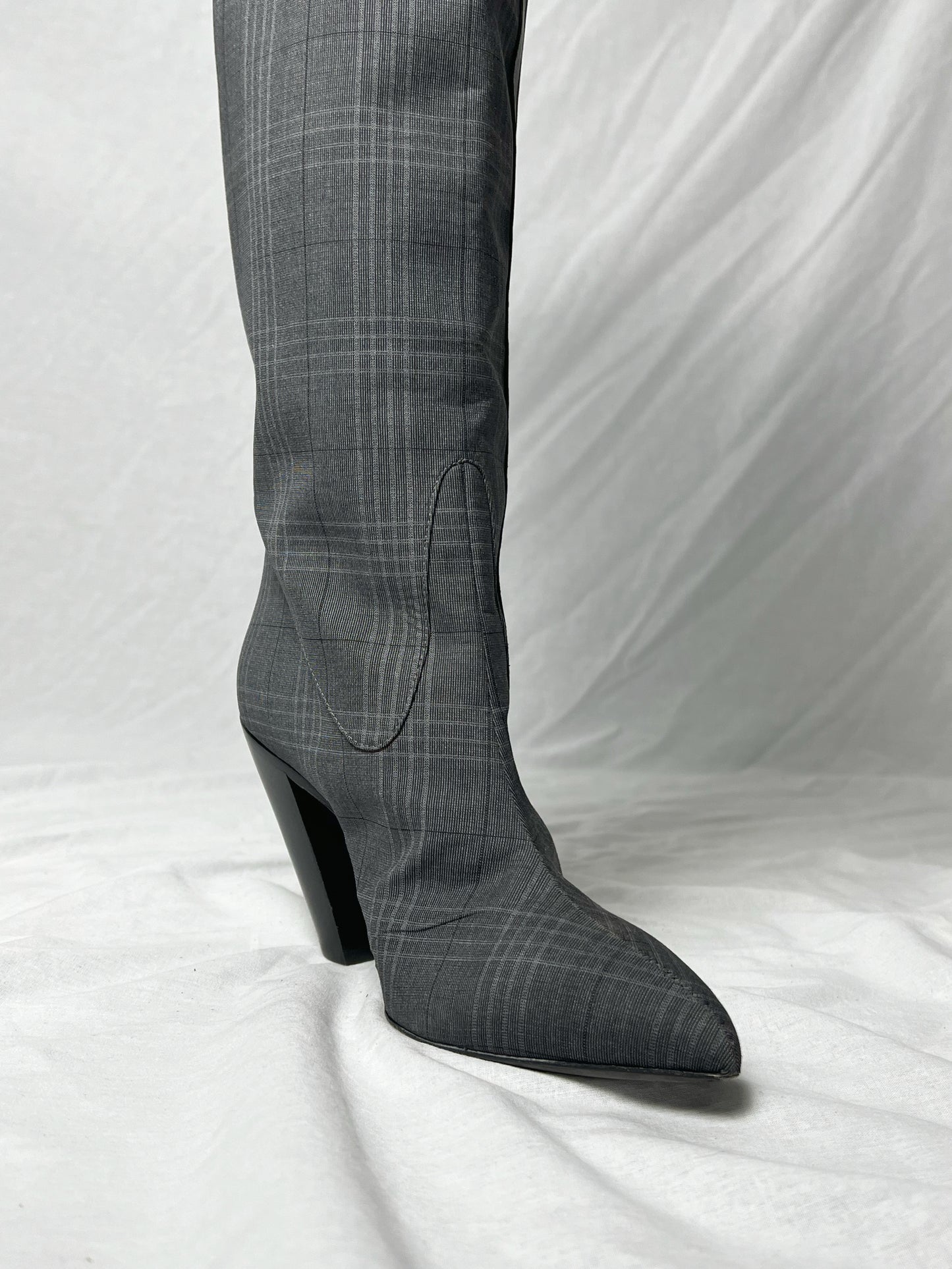 AF VANDEVORST CHECK KNEE HIGH BOOTS