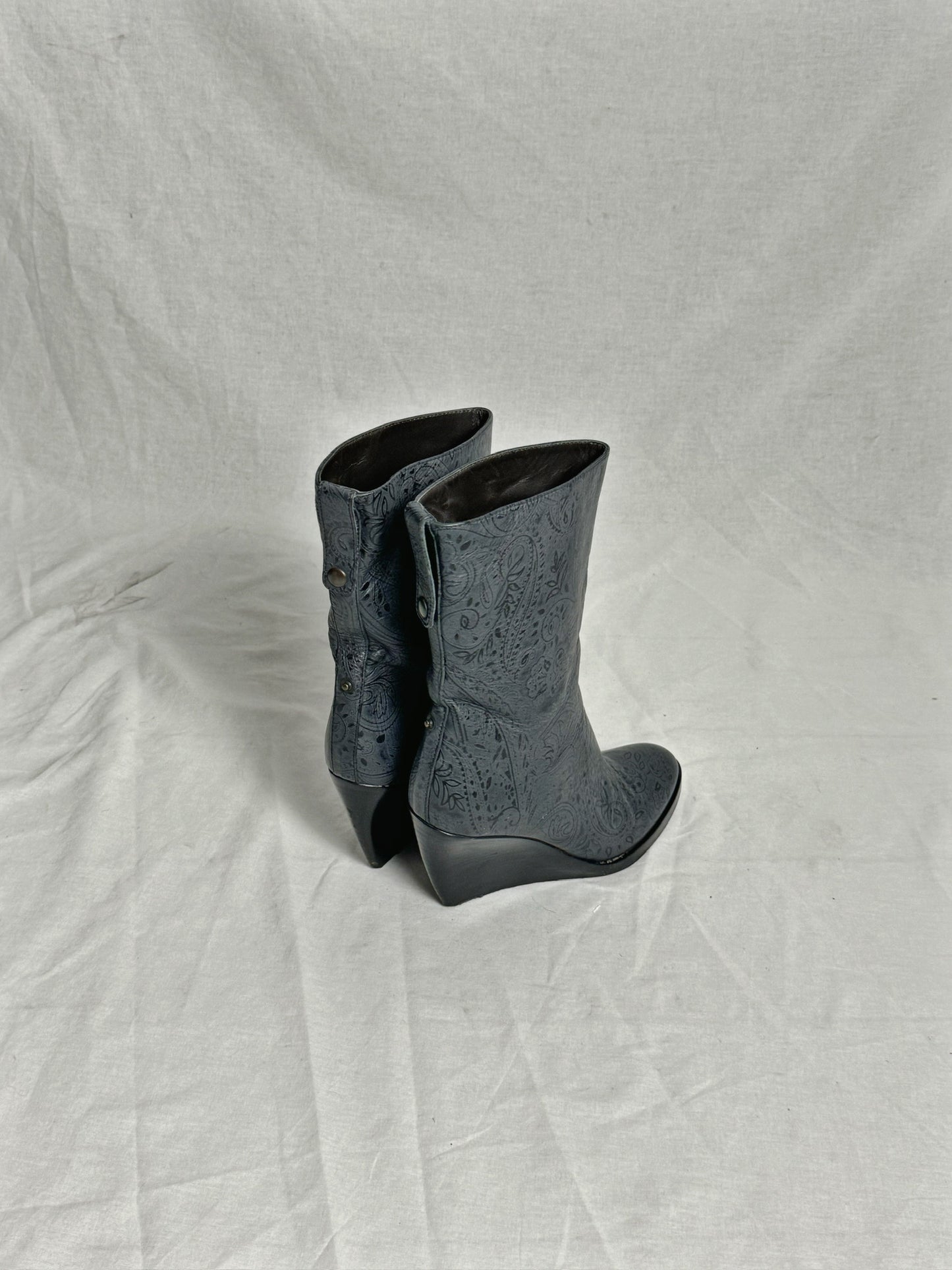 AF VANDEVORST PATTERN WEDGE BOOTS (EU 39)