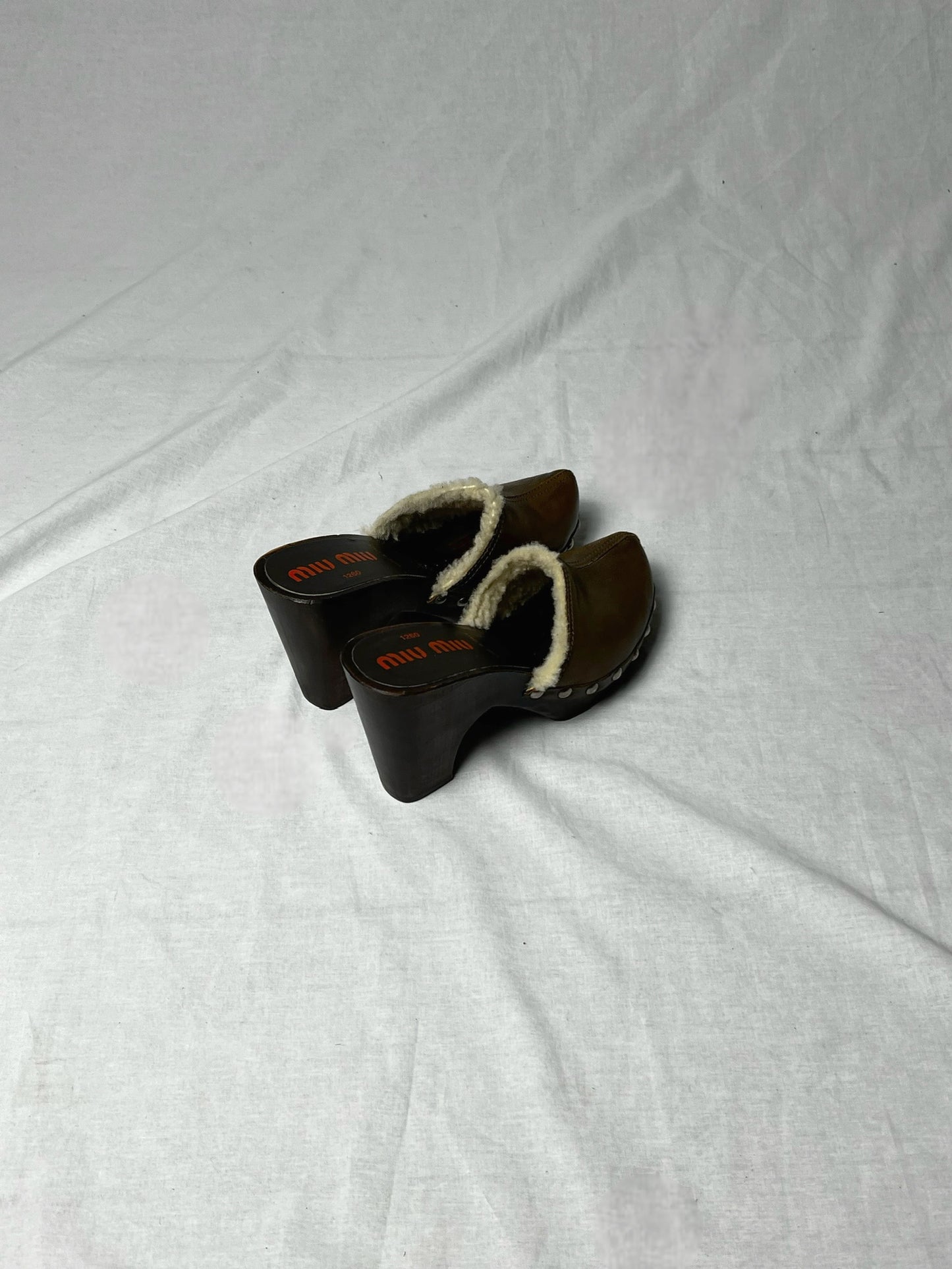 MIU MIU WOODEN CLOG
