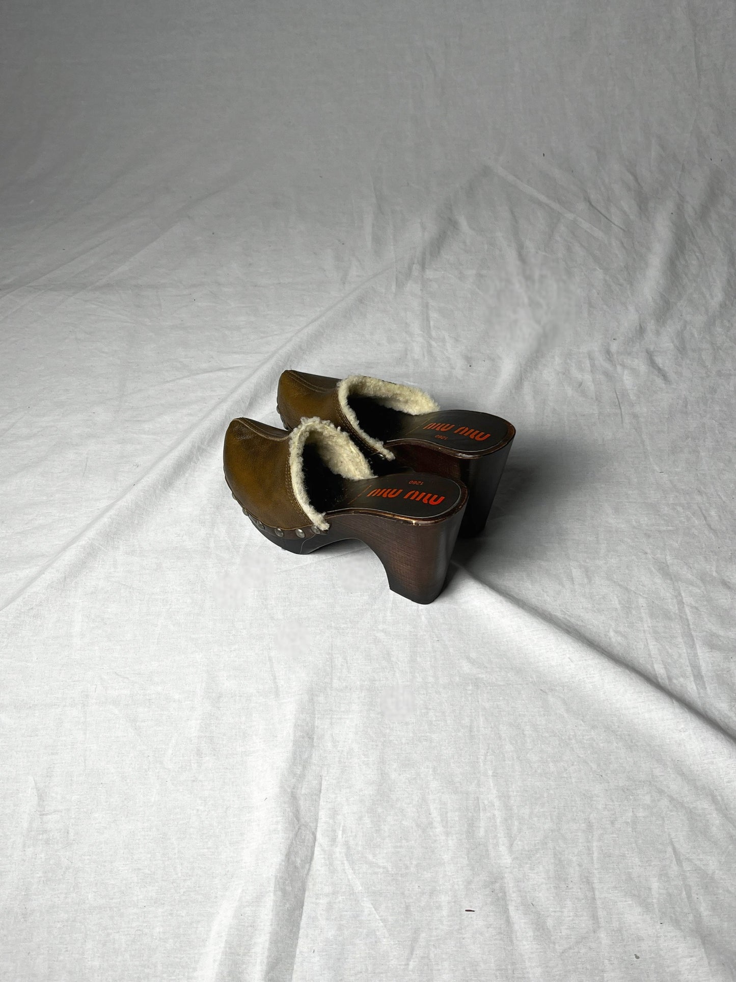 MIU MIU WOODEN CLOG