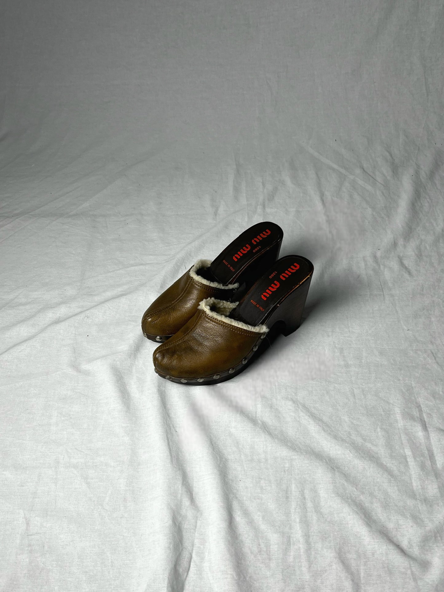 MIU MIU WOODEN CLOG