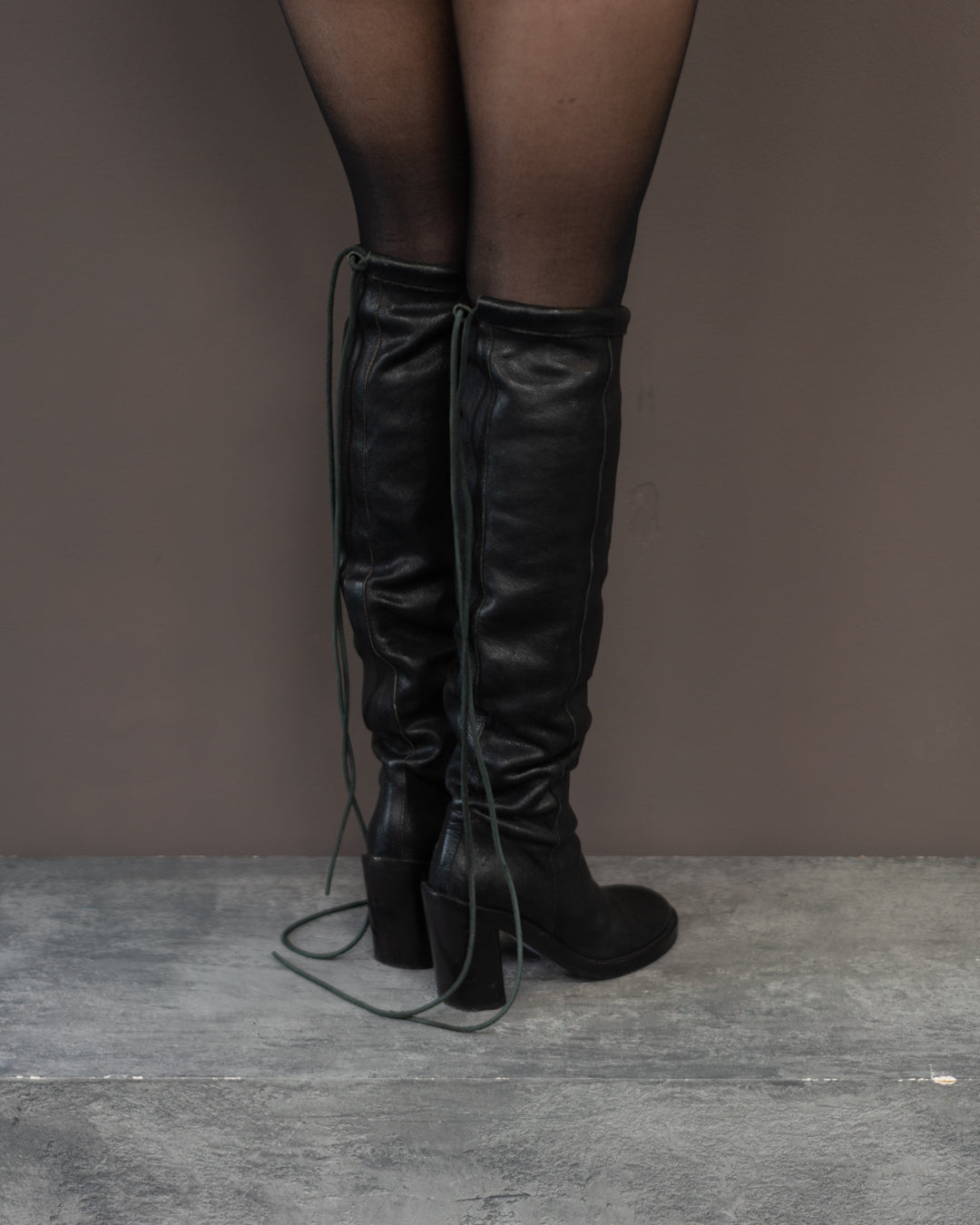 ANN DEMEULEMEESTER KNEE HIGH BOOTS (EU 36, FITS LIKE 37)