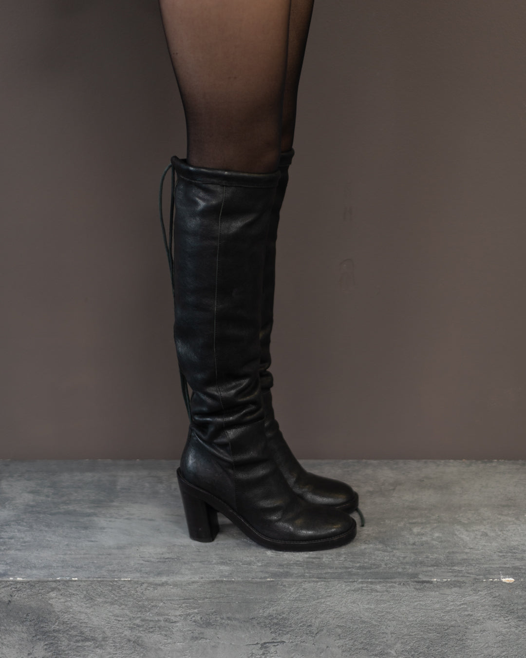 ANN DEMEULEMEESTER KNEE HIGH BOOTS (EU 36, FITS LIKE 37)