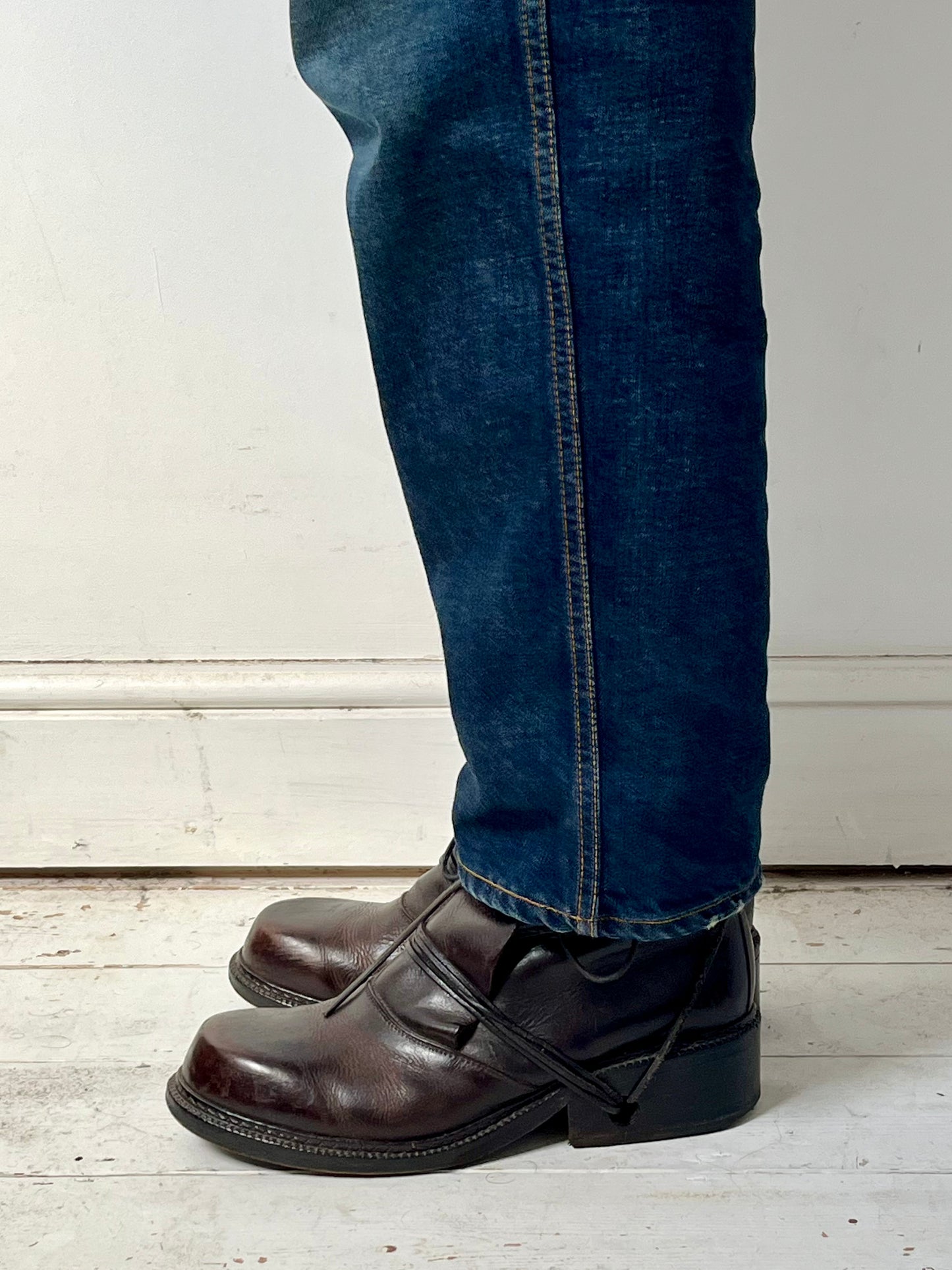 DIRK BIKKEMBERGS LACE THROUGH BOOTS (EU 44)