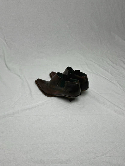 MIU MIU KITTEN HEEL CHELSEA BOOTS