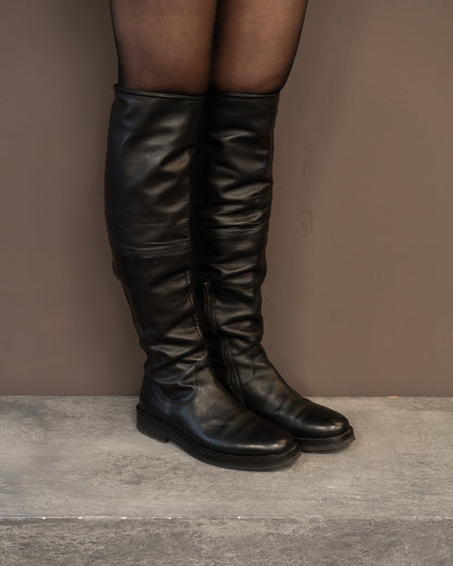 ANN DEMEULEMEESTER KNEE HIGH BOOTS (EU 39, FITS LIKE 40)