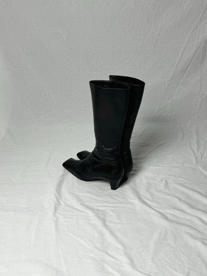 MIU MIU SQUARE TOE MID CALF