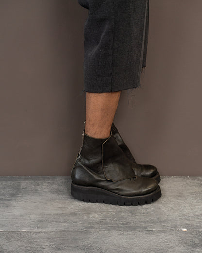 PORTAILLE HORSE LEATHER CROSS STRAP BOOTS (EU 43)