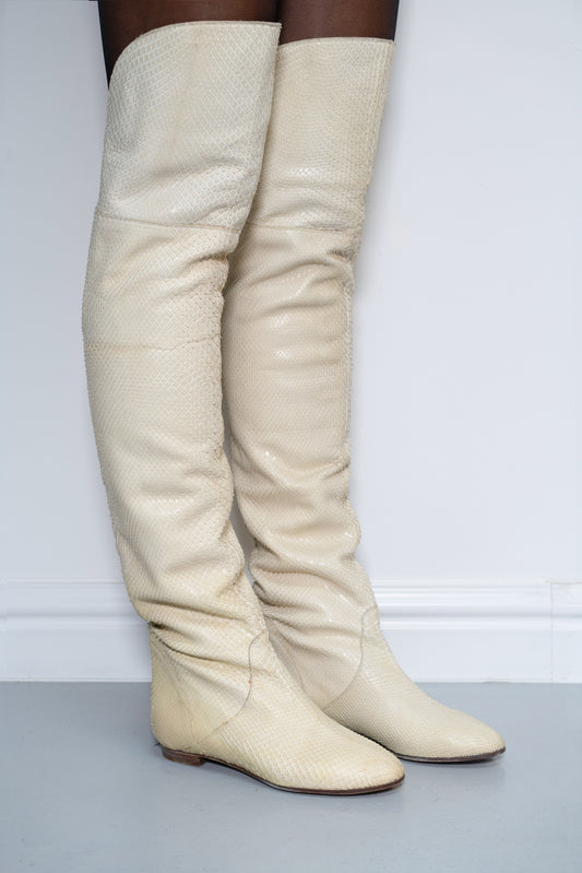 CHLOE SNAKESKIN BOOTS (EU 36)