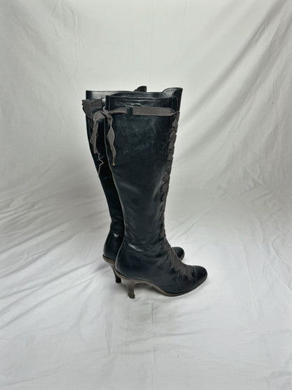 DRIES VAN NOTEN RIBBON BOOTS