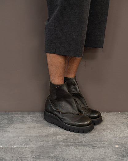 PORTAILLE HORSE LEATHER CROSS STRAP BOOTS (EU 43)