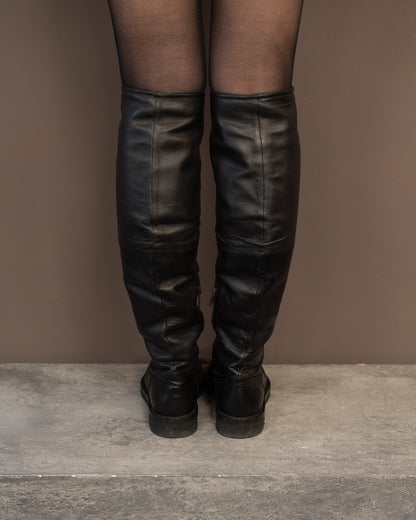 ANN DEMEULEMEESTER KNEE HIGH BOOTS (EU 39, FITS LIKE 40)