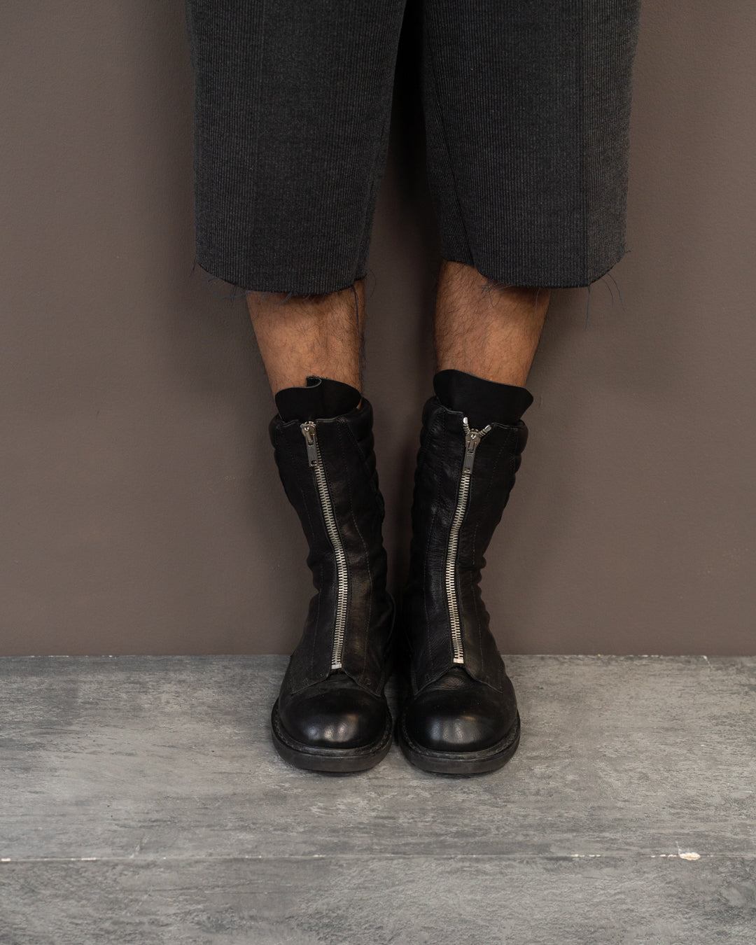 RICK OWENS MOHAWK BASKET CREEPER BOOTS (EU 42)