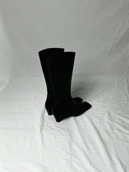MIU MIU SQUARE TOE MID CALF
