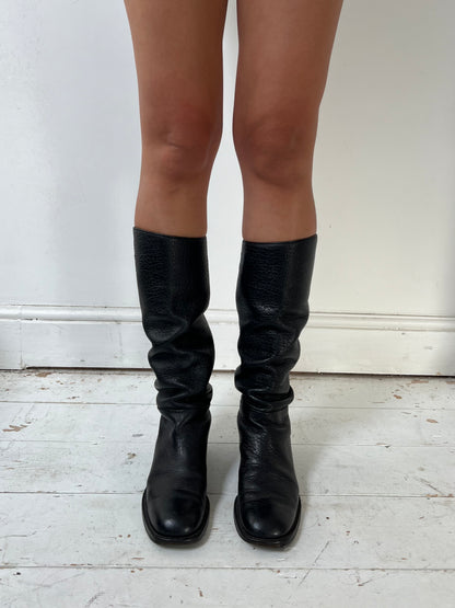 PRADA MID CALF BOOTS (EU 37.5)