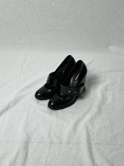 DIRK BIKKEMBERGS PATENT STRAP WEDGE