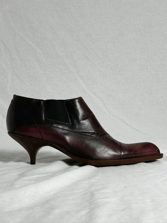 MIU MIU KITTEN HEEL CHELSEA BOOTS