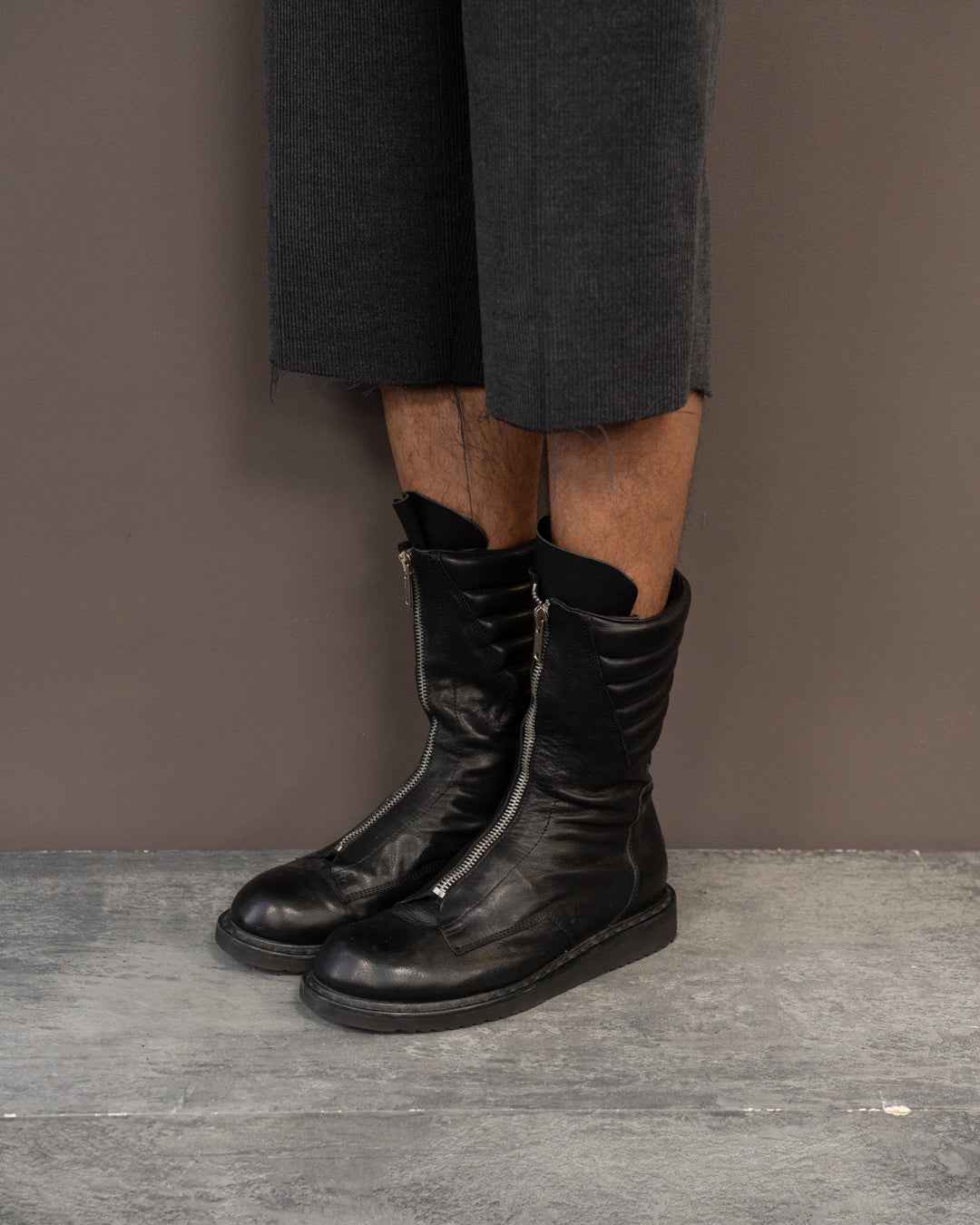 RICK OWENS MOHAWK BASKET CREEPER BOOTS (EU 42)