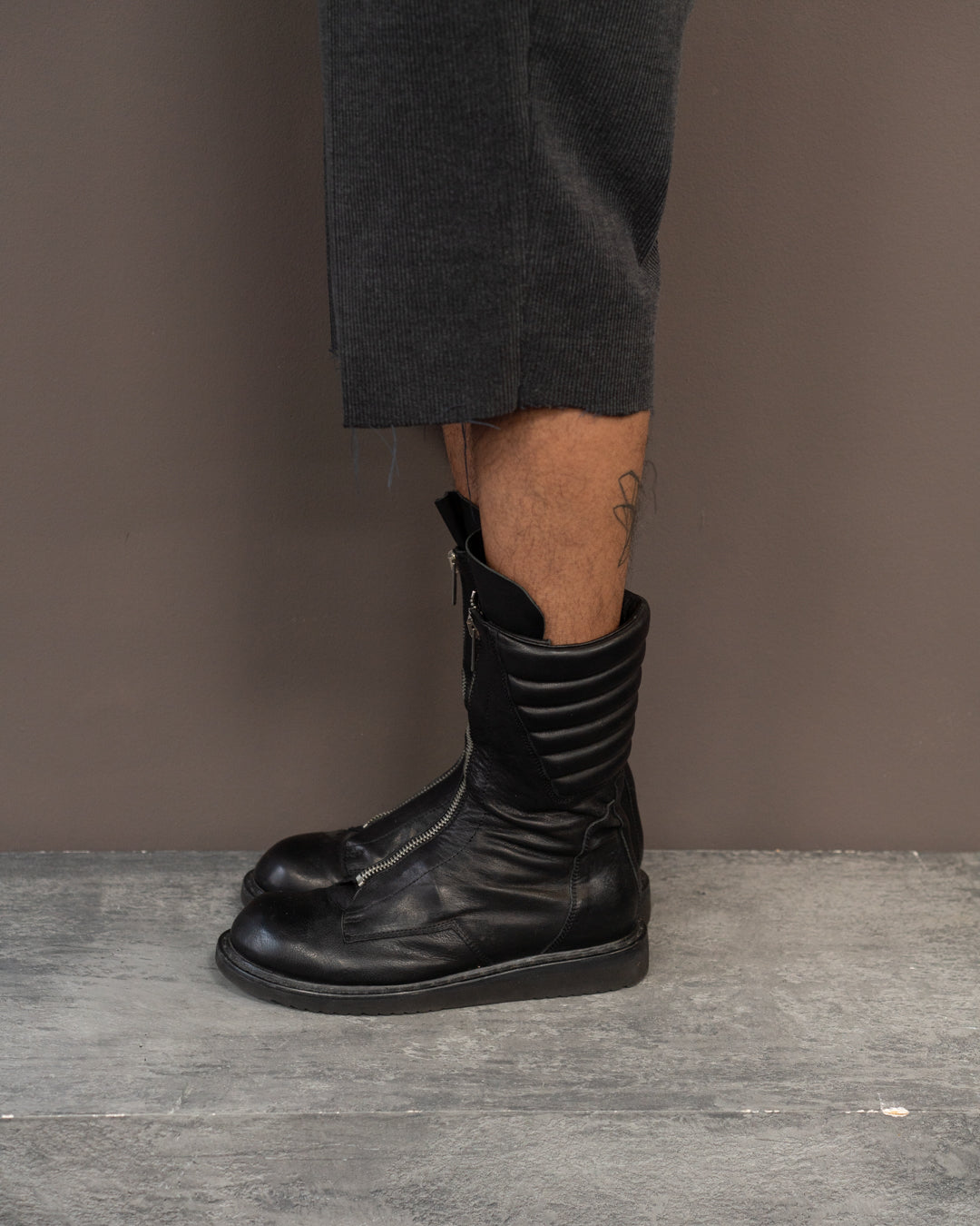RICK OWENS MOHAWK BASKET CREEPER BOOTS (EU 42)