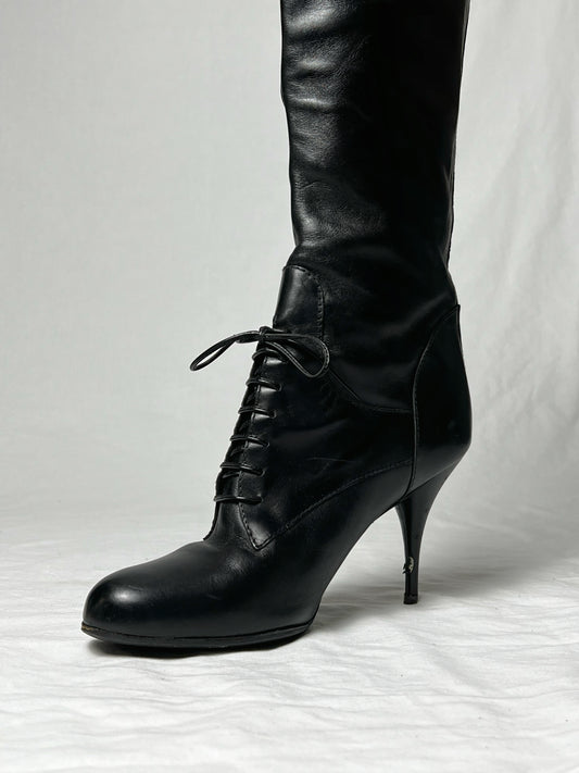 MIU MIU LACE UP BOOT