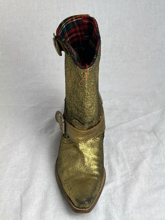 JUNYA WATANABE GOLD BUCKLE BOOT