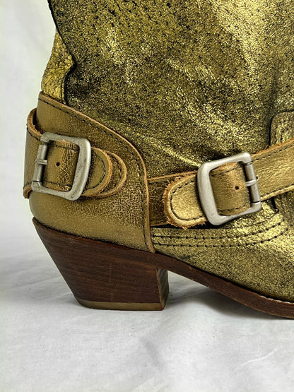 JUNYA WATANABE GOLD BUCKLE BOOT
