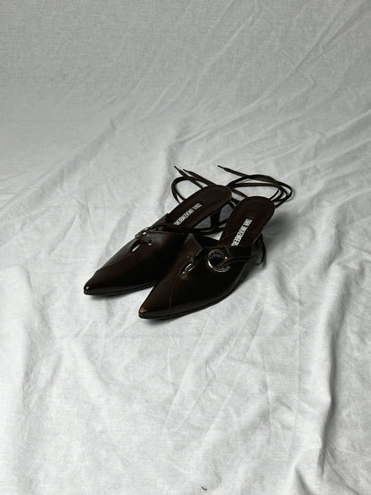 DIRK BIKKEMBERGS S/S 2003 EYELET KITTEN HEEL