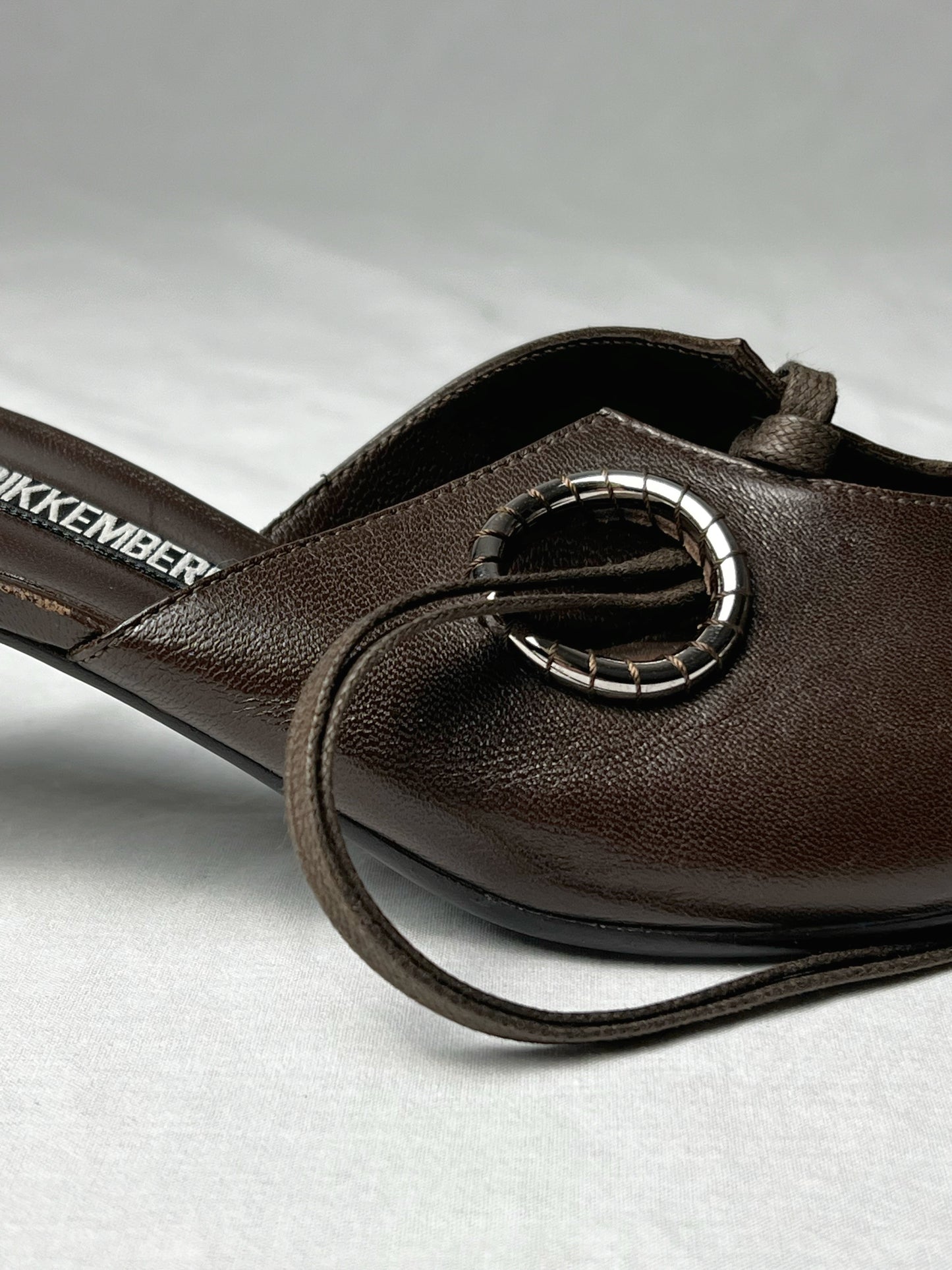 DIRK BIKKEMBERGS S/S 2003 EYELET KITTEN HEEL