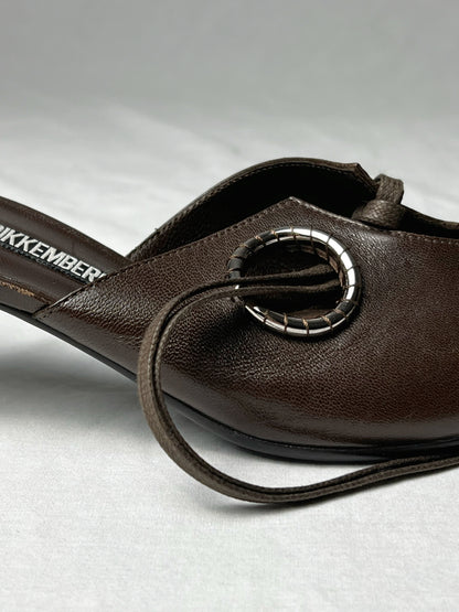 DIRK BIKKEMBERGS S/S 2003 EYELET KITTEN HEEL
