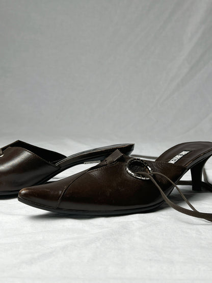 DIRK BIKKEMBERGS S/S 2003 EYELET KITTEN HEEL