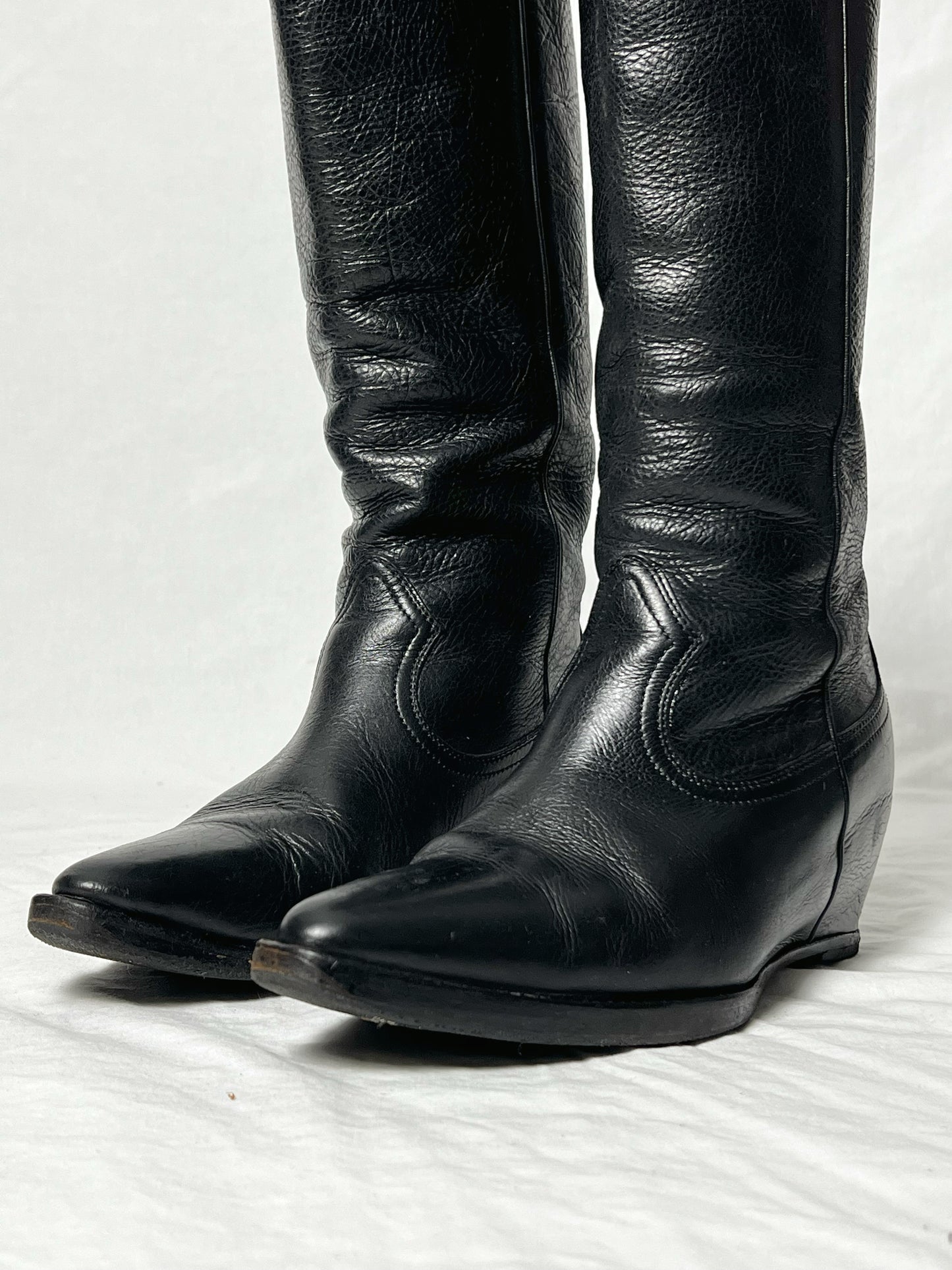 MARGIELA WESTERN S/S 2000 HIDDEN HEEL BOOTS