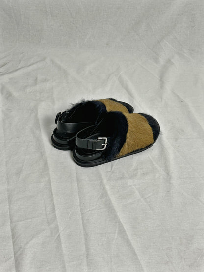 MARNI FUR SANDALS (EU 39.5)