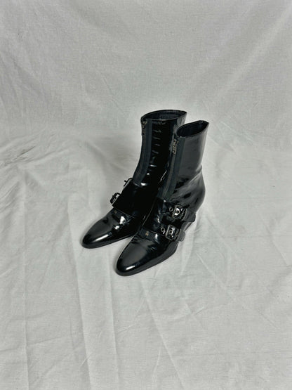 HELMUT LANG CUBAN WEDGE BOOT (EU 41)