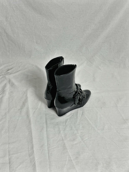 HELMUT LANG CUBAN WEDGE BOOT (EU 41)