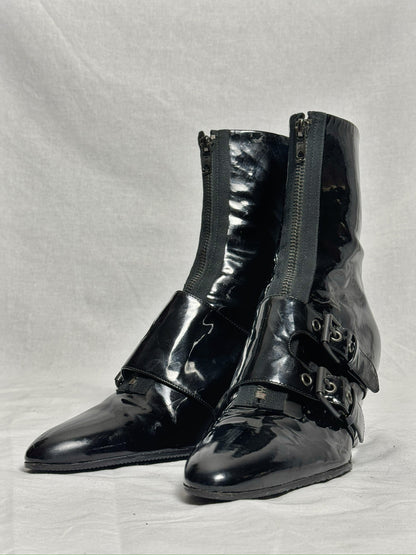 HELMUT LANG CUBAN WEDGE BOOT (EU 41)