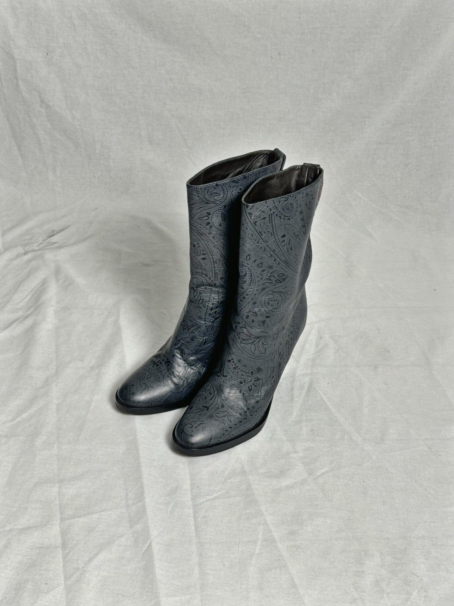 AF VANDEVORST PATTERN WEDGE BOOTS (EU 39)