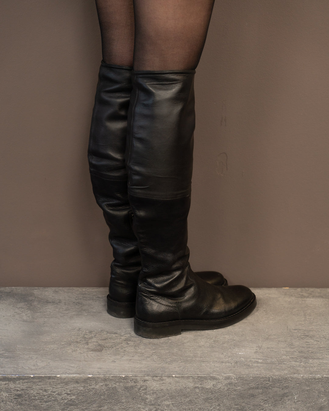 ANN DEMEULEMEESTER KNEE HIGH BOOTS (EU 39, FITS LIKE 40)